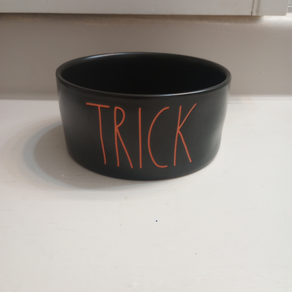 Rae Dunn "Trick" Round Ceramic Halloween Bowl